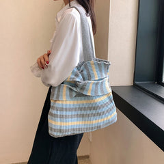 LIZAKOSHT - Trendy Designer Knit Shoulder Bags for Women Handbags and Purses New Fashion Casual Totes Messenger Bags High Quality