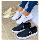 LIZAKOSHT - Faionable Flat Zipper Single oes Casual Leisure Flats Spring Autumn Large Size Comfortable Footwear round Toe Rubber Sole