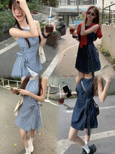 LIZAKOSHT - New Elegant Sleeveless Y2k Mini Dress Women 2000s Casual Outwear Short Party Dress Vintage One Piece Dress Korean Fashion