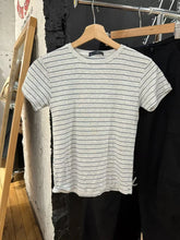 LIZAKOSHT - Pink Striped Slim T-shirts Woman Summer Round Neck Short Sleeve Tee Shirts Female Sweet Cute Preppy Style Cotton Tshirt Y2k Tops