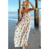 LIZAKOSHT - Women's Fashionable Spring/summer New Camisole Printed Layered Dress Loose Holiday Women's Dress