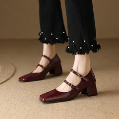 Lizakosht Silver Black Women's Heels Elegant Ankle Strap Shallow High Heels Pumps Mary Janes Shoe Luxury Sexy Party Wedding Shoes Big Size