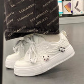 LIZAKOSHT - Cute Womens Sports Shoes Original Kawaii Panda Versatile Casual Shoes College Style Lightweight Non Slip Sneakers Women