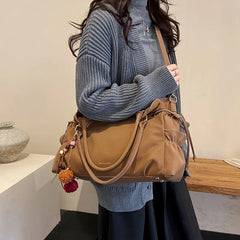 LIZAKOSHT - Simple Fashion Suede Crossbody Bag Women Large Capacity Shoulder Bag for Work Comfortable and Versatile Texture Commuting Bag