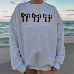 LIZAKOSHT  -  Letters Football Print Hoodie Pullover Autumn Long Sleeve Crew Neck Baggy Tops Women Casual Sweatshirt Sporty Aesthetic Clothes