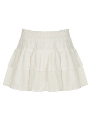 LIZAKOSHT - Coquette Pleated Cake Mini Skirt for Women Kawaii Short Skirt Y2K Sweet Cute Elastic Waist Bottoms Lolita Girl Clothes