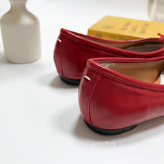 LIZAKOSHT - Women Red Ballets Shoes Split Toe Flat Ballerines Mary Janes Plus Size 44 Lolita Dress Ballerina Zapato Muje