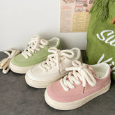 LIZAKOSHT - Lace Up Platform Women Running Sports Shoes Woman Flats Casual Vulcanized Rubber Sole Shoes Autumn Outdoor Chunky Sneakers