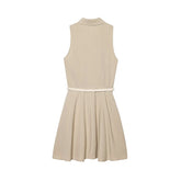 LIZAKOSHT - New Summer Dresses Women's Fashion Slim Elegant Mini Youth Women's Holiday Dress Street Chic Belt Decoration Dress