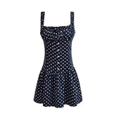 LIZAKOSHT  -  Europe and America Summer New Ruffled Mini Dress Polka-dot Strapless Skirt