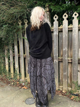 LIZAKOSHT - Dark Printed Skirts Femme Clothing Party Clubwear Chic Black Gothic Irregularly Skirt Streetwear Women's Basics Summer