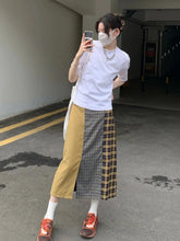 LIZAKOSHT - Women's A-line Plaid Skirt Vintage Aesthetic Y2k Asymmetrical Skirt Harajuku Streetwear Emo Mini Skirt 2000s Clothes Summer