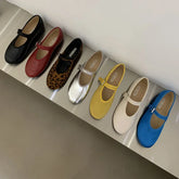 LIZAKOSHT - Autumn Women Flat Shoes Fashion Round Toe Shallow Ladies Dress Mary Jane Shoes Soft Flat Heel Casual Ballerinas New Woman