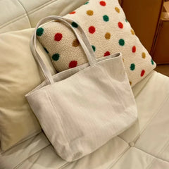 LIZAKOSHT - Large Capacity Women New Ins Style Canvas Commuting Tote Bags Casual Hand-held Shoulder Bag