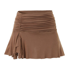 Lizakosht Women Y2k Arielle Layered Bike Skort Mini Skirt
