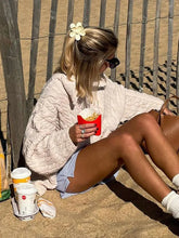 Lizakosht Elegant Knit Cable Thick Women Zipper Pullover Lapel Long Sleeve Loose Oversized Warm Casual Sweater Autumn Winter Chic Jumpers