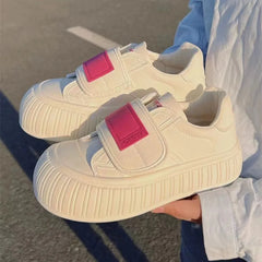 LIZAKOSHT - Fashion Casual Bread Women's Vulcanize Shoes Spring Summer New Designer Korean White Sneakers Female