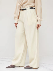 LIZAKOSHT - New Autumn Winter Loose Low Waist Pants Women's Straight Leg Suit Wide Leg Elegant Commuting Trousers