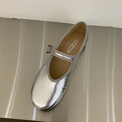 LIZAKOSHT - Autumn Women Flat Shoes Fashion Round Toe Shallow Ladies Dress Mary Jane Shoes Soft Flat Heel Casual Ballerinas New Woman