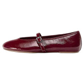 LIZAKOSHT - Pai Flat Bot Ballet oes Women's Versatile Simple round Head Slip-On Single oes Bule Red Mary Jane oes Casual Sle