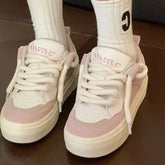 Lizakosht Pink Shoes Korean Fashion Platform Sneakers Women Sports Casual Vintage Flats Cute Vulcanize Kawaii Lolita Harajuku Designer
