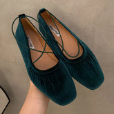 LIZAKOSHT - Red Green Women Flats Brand New Low Heel Ballet Round Toe Shallow Shoe Slip On Loafer Round Toe Ballet Flat Shoes zapatos