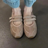 LIZAKOSHT - Soft Bot Ballet Flats Leather Version Mary Janes Slip-On Shoes Casual Wear Comfortable Leather Shoes for Women