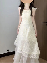 LIZAKOSHT - Fairy Lace Sling Slim Party Dresses Hot Sweet Goth Punk Long Dress Vintage Harajuku Korea Y2k 2000s Summer Grunge Backless Sexy