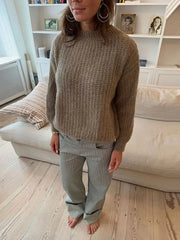 LIZAKOSHT  -  Fashion Solid Sweaters For Women O-neck Full Sleeve Pullovers 2025 Autumn Winter Elegant Female Daily Casual Warmth Outerwear