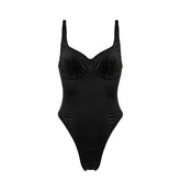 LIZAKOSHT - Fashion Satin Slim Corset Women's Bodysuit Solid Sleeveless Backless One Piece Romper 2025 Summer Lady New in Party Clubwear
