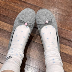 LIZAKOSHT - Star Embroidered Ballet Shoes for Women New Casual Sports Bow Shallow Single Shoes Women Bow Ballet Flats Soft Cotton Shoes