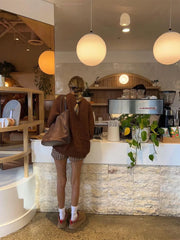 Lizakosht Solid Round Neck Long Sleeved Sweater Women Loose Warm Knitwear Pullover Autumn Winter Fashion Female Commuter Jumper