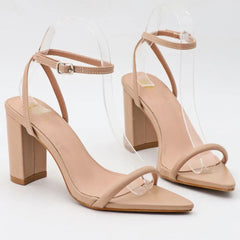 LIZAKOSHT  -  Fashion Chunky Heel Sandals Women Pointed Sexy Roman Sandals Women Hollow Ankle Strap Elegant Slingback High Heel Zapatos Mujer