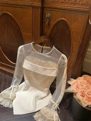 LIZAKOSHT  -  See Through Black Mesh Long Sleeve T-shirts Y2k Irregular Slim Fit Top for Women Spring Autumn New Bottoming Tee Shirt