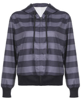 LIZAKOSHT - Vintage Stripe Long Sleeve Loose Hooded Sweatshirt Autumn Coat Streetwear All Match Y2k Grunge 2000s Harajuku Outfits