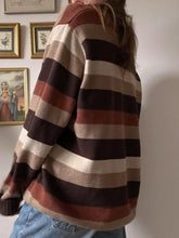 LIZAKOSHT - Vintage Striped Knitted Sweaters Casual Loose V-Neck Long Sleeve Pullovers Women Autumn Winter Fashion Streetwear