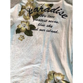 LIZAKOSHT - White V-neck Flower Printed Short-sleeved T-shirt Women American Vintage Top Casual New Chic Fashion Summer 2024 Elegant Tees