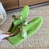 LIZAKOSHT - Suede Fashion Flat Shoes Women Shallow Round Toe Casual Shoes Female Retro Designer Footwear Women Zapatos De Mujer