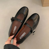 LIZAKOSHT  -  Spring Brand Women Flats Soft Leather Eelgant Dress Shoes Round Toe Shallow Slip On Ladies Casual Ballet Shoes New Woman