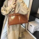 LIZAKOSHT - Retro PU Leather Shoulder Bag For Women New Autumn Winter Luxury Trend Underarm Bags Lady Korean Fashion Tote Bags Handbags