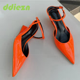 LIZAKOSHT - Fashion Wedges Shoes For Women Pointed Toe Female Footwear New 2025 Casual Ladies High Heels Sandals Slingbacks Heel Pumps