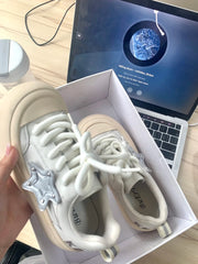 LIZAKOSHT - White Women's Sports Shoes Casual Platform Sneakers Kawaii Tennis Female Skateboard Summer 2024 Flats Korean Fashion Vulcanize