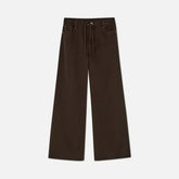 LIZAKOSHT - Solid Color Denim Jacket Pants Woman Set Lapel Waist Cinched Jackets Lace Up High Waist Trousers Casual Street Women's New Suits