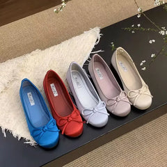 LIZAKOSHT - Spring New Women Flat Shoes Fashion Round Toe Shallow Slip On Ladies Casual Ballerina Shoes Soft Flat Ballet Shoes New Woman