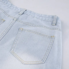 LIZAKOSHT - Wide Leg Jeans High Waisted Loose Light Denim Blue Bodyfriend Jeans Woman Long Pants Casual Fashion Streetwear Missnight