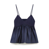 LIZAKOSHT - European and American style spring new women's clothing slimming patchwork knitted camisole top