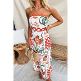 LIZAKOSHT - Hot Selling Spring and Summer New Fashionable Chest Hugging Pleated Casual Dress INS Holiday Loose Women's Dress