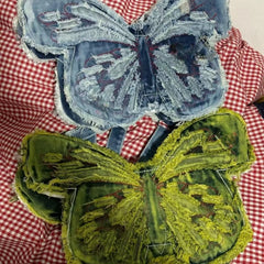 LIZAKOSHT - Personality Denim Butterfly Vintage Backpacks Fashion Harajuku Y2k Aesthetic Women Shoulder Bag Casual Trendy Handbags Crossbody