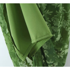 LIZAKOSHT - New Fashion Women Floral Green Sling Sexy Dress O Neck Sleeveless Midi Pencil Dresses Female Summer Robe