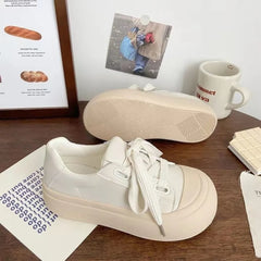 LIZAKOSHT - Platform Sneakers for Women Spring Autumn New Designer Casual Shoes Female Solid Color Board Shoe Fashion Zapatos De Mujer